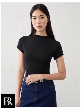Banana Republic of c SOFT STRETCH MOCK-NECK TOP